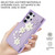 Samsung Galaxy S26 Ultra 5G Crossbody Flower Pattern Leather Phone Case - Purple