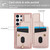 Samsung Galaxy S26 Ultra 5G Crossbody Flower Pattern Leather Phone Case - Rose Gold