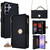Samsung Galaxy S26 Ultra 5G Crossbody Handle Cross Texture Leather Phone Case - Black