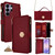 Samsung Galaxy S26 Ultra 5G Crossbody Handle Cross Texture Leather Phone Case - Red
