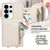 Samsung Galaxy S26 Ultra 5G Crossbody Lanyard Zipper Wallet Leather Phone Case - Beige