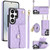 Samsung Galaxy S26 Ultra 5G Crossbody Rhombic Horizontal Wallet Leather Phone Case - Purple