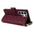 Samsung Galaxy S26 Ultra 5G Crossbody Rhombic Zipper Tower Buckle Leather Phone Case with Lanyard - Wine Red