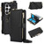 Samsung Galaxy S26 Ultra 5G Crossbody Ring Multifunctional Wallet Leather Phone Case - Black