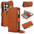 Samsung Galaxy S26 Ultra 5G Crossbody Ring Multifunctional Wallet Leather Phone Case - Brown