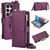 Samsung Galaxy S26 Ultra 5G Crossbody Ring Multifunctional Wallet Leather Phone Case - Dark Purple