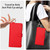 Samsung Galaxy S26 Ultra 5G Crossbody Ring Multifunctional Wallet Leather Phone Case - Red