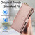 Samsung Galaxy S26 Ultra 5G Crossbody Ring Multifunctional Wallet Leather Phone Case - Rose Gold