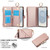 Samsung Galaxy S26 Ultra 5G Crossbody Ring Multifunctional Wallet Leather Phone Case - Rose Gold