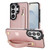 Samsung Galaxy S26 Ultra 5G Cross-body Wristband Holder Square Phone Case - Rose Gold