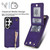 Samsung Galaxy S26 Ultra 5G Cross-body Zipper Square Phone Case with Holder - Purple