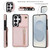 Samsung Galaxy S26 Ultra 5G Cross-body Zipper Square Phone Case with Holder - Rose Gold