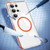 Samsung Galaxy S26 Ultra 5G Crystal Shield Clear Magnetic Acrylic Hybrid TPU Phone Case - Orange