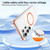 Samsung Galaxy S26 Ultra 5G Crystal Shield Clear Magnetic Acrylic Hybrid TPU Phone Case - Orange