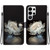 Samsung Galaxy S26 Ultra 5G Crystal Texture Colored Drawing Leather Phone Case - Crystal Peony