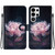 Samsung Galaxy S26 Ultra 5G Crystal Texture Colored Drawing Leather Phone Case - Purple Peony