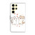 Samsung Galaxy S26 Ultra 5G Crystal-Like Painted Vegan Leather Phone Case - Heart & Cat