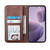 Samsung Galaxy S26 Ultra 5G Cubic Grid Calf Texture Magnetic Leather Phone Case - Brown