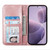 Samsung Galaxy S26 Ultra 5G Cubic Grid Calf Texture Magnetic Leather Phone Case - Rose Gold
