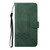 Samsung Galaxy S26 Ultra 5G Cubic Skin Feel Flip Leather Phone Case - Green