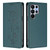 Samsung Galaxy S26 Ultra 5G Cute Cats Embossed Magnetic RFID Vegan Leather Phone Case - Peacock Green