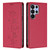 Samsung Galaxy S26 Ultra 5G Cute Cats Embossed Magnetic RFID Vegan Leather Phone Case - Red