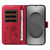 Samsung Galaxy S26 Ultra 5G Dandelion Embossed Pattern Flip Leather Phone Case - Red