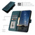 Samsung Galaxy S26 Ultra 5G Datura Flower Embossed Flip Leather Phone Case - Dark Green