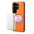 Samsung Galaxy S26 Ultra 5G Denior A08 PU Vegan Leather Calfskin Texture Magnetic Phone Case - Orange