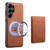 Samsung Galaxy S26 Ultra 5G Denior D13 Retro Texture Leather MagSafe Card Bag Phone Case - Brown