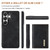 Samsung Galaxy S26 Ultra 5G DG.MING M1 Series 3-Fold Multi Card Wallet + Magnetic Phone Case - Black