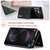 Samsung Galaxy S26 Ultra 5G DG.MING M1 Series 3-Fold Multi Card Wallet + Magnetic Phone Case - Black