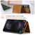 Samsung Galaxy S26 Ultra 5G DG.MING M1 Series 3-Fold Multi Card Wallet + Magnetic Phone Case - Brown