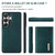 Samsung Galaxy S26 Ultra 5G DG.MING M1 Series 3-Fold Multi Card Wallet + Magnetic Phone Case - Green