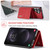 Samsung Galaxy S26 Ultra 5G DG.MING M1 Series 3-Fold Multi Card Wallet + Magnetic Phone Case - Red