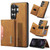 Samsung Galaxy S26 Ultra 5G DG.MING M2 Series 3-Fold Multi Card Bag + Magnetic Phone Case - Brown
