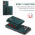 Samsung Galaxy S26 Ultra 5G DG.MING M2 Series 3-Fold Multi Card Bag + Magnetic Phone Case - Green