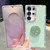 Samsung Galaxy S26 Ultra 5G Diamond Glitter Diamond Round Holder Phone Case - Transparent