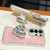 Samsung Galaxy S26 Ultra 5G Diamond Glitter Gemstone Heart Holder Phone Case - Transparent