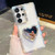 Samsung Galaxy S26 Ultra 5G Diamond Glitter Mirror Heart Holder Phone Case - Light Pink