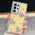 Samsung Galaxy S26 Ultra 5G Diamond Glitter Pearl Heart Four-Corner Shockproof Phone Case - Light Yellow