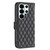Samsung Galaxy S26 Ultra 5G Diamond Lattice Wallet Flip Leather Phone Case - Black