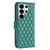 Samsung Galaxy S26 Ultra 5G Diamond Lattice Wallet Flip Leather Phone Case - Green