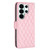 Samsung Galaxy S26 Ultra 5G Diamond Lattice Wallet Flip Leather Phone Case - Pink