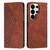 Samsung Galaxy S26 Ultra 5G Diamond Splicing Skin Feel Magnetic Leather Phone Case - Brown