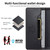 Samsung Galaxy S26 Ultra 5G Dierfeng Splicing Strong Magnetic RFID Vegan Leather Phone Case - Black