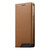 Samsung Galaxy S26 Ultra 5G Dierfeng Splicing Strong Magnetic RFID Vegan Leather Phone Case - Brown
