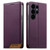 Samsung Galaxy S26 Ultra 5G Dierfeng Splicing Strong Magnetic RFID Vegan Leather Phone Case - Purple