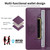 Samsung Galaxy S26 Ultra 5G Dierfeng Splicing Strong Magnetic RFID Vegan Leather Phone Case - Purple