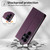 Samsung Galaxy S26 Ultra 5G Dierfeng Splicing Strong Magnetic RFID Vegan Leather Phone Case - Purple